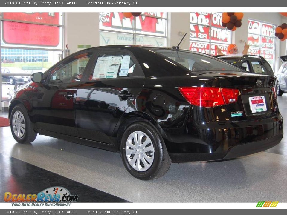 2010 Kia Forte EX Ebony Black / Coffee Photo #4