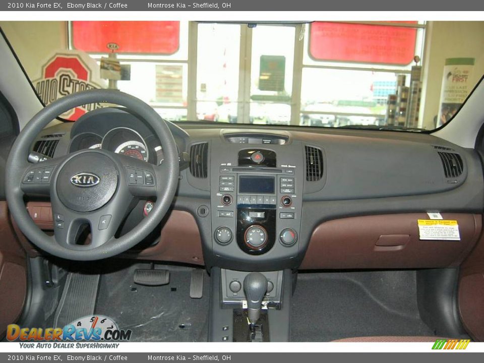 2010 Kia Forte EX Ebony Black / Coffee Photo #8