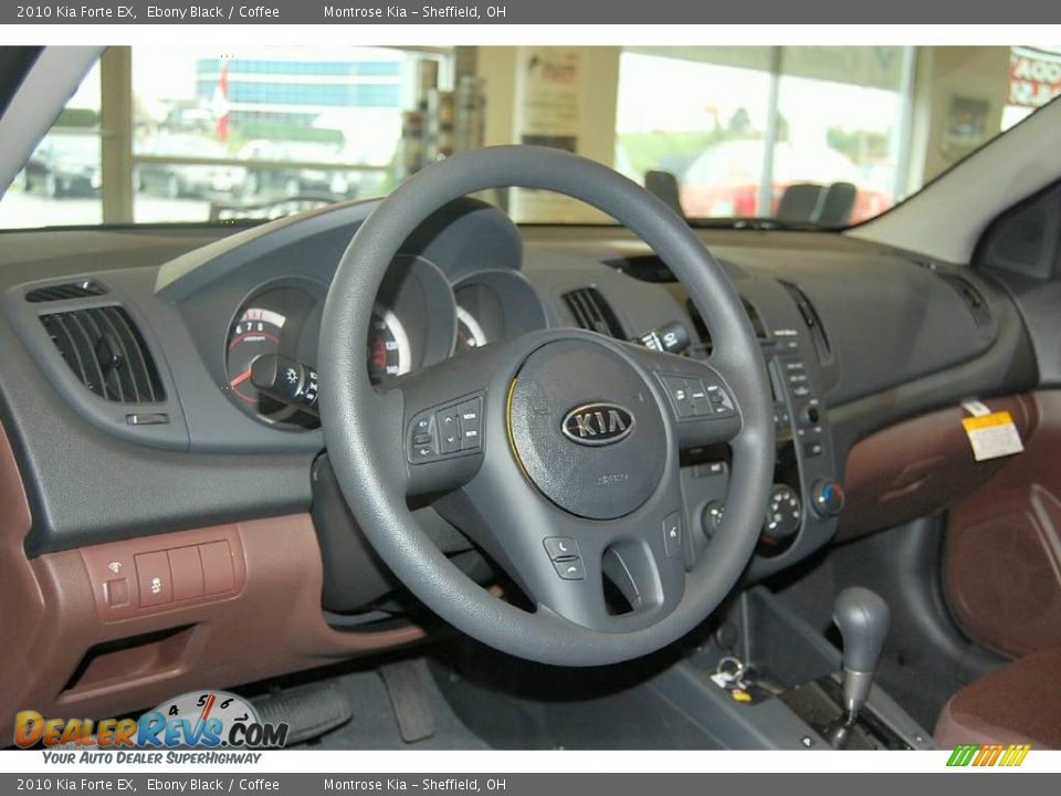2010 Kia Forte EX Ebony Black / Coffee Photo #9