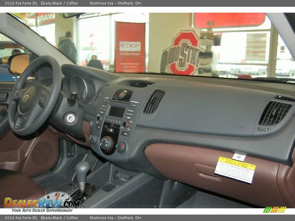 2010 Kia Forte EX Ebony Black / Coffee Photo #10