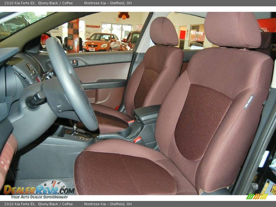 2010 Kia Forte EX Ebony Black / Coffee Photo #11