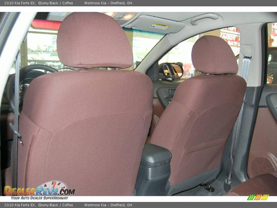 2010 Kia Forte EX Ebony Black / Coffee Photo #12