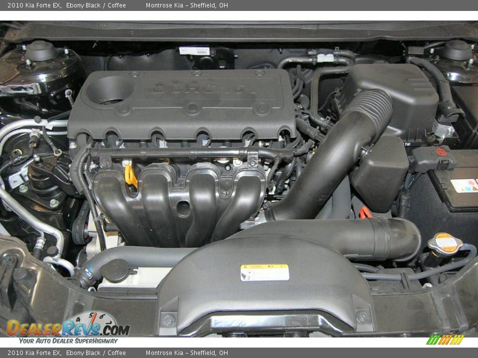 2010 Kia Forte EX Ebony Black / Coffee Photo #14