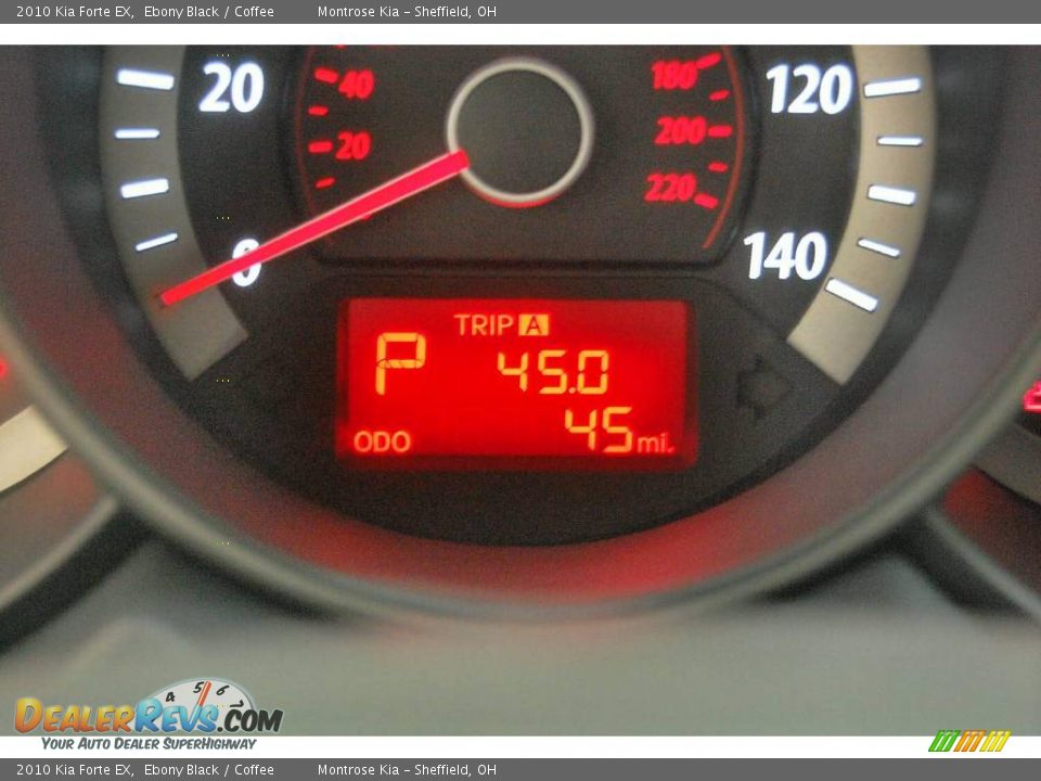 2010 Kia Forte EX Ebony Black / Coffee Photo #18