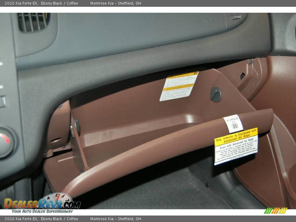 2010 Kia Forte EX Ebony Black / Coffee Photo #24
