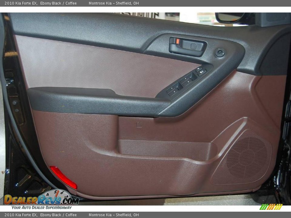 2010 Kia Forte EX Ebony Black / Coffee Photo #25