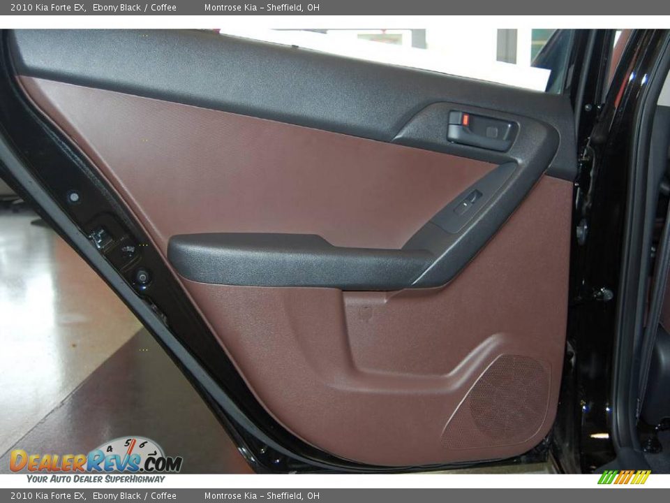 2010 Kia Forte EX Ebony Black / Coffee Photo #26