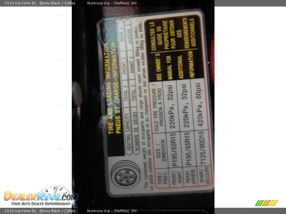 2010 Kia Forte EX Ebony Black / Coffee Photo #27