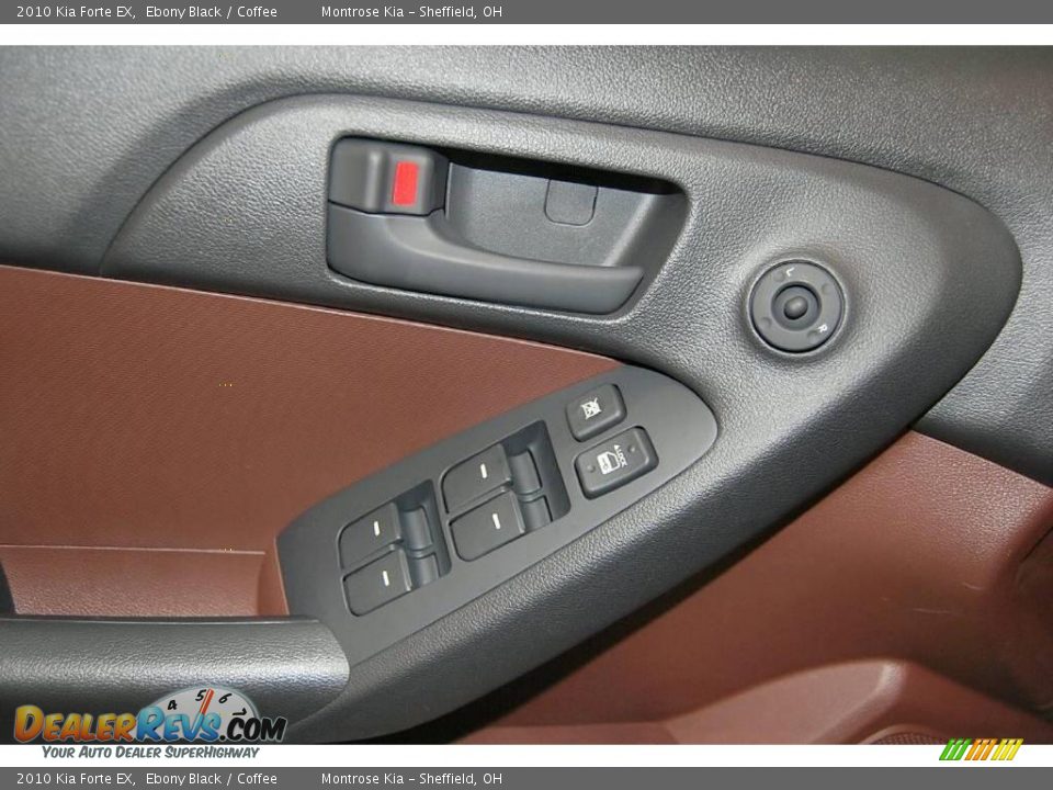 2010 Kia Forte EX Ebony Black / Coffee Photo #28