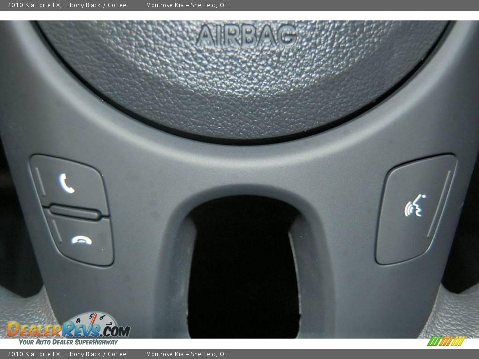 2010 Kia Forte EX Ebony Black / Coffee Photo #33