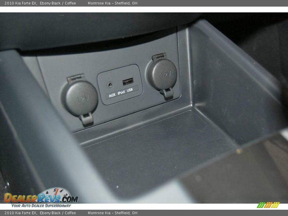 2010 Kia Forte EX Ebony Black / Coffee Photo #34