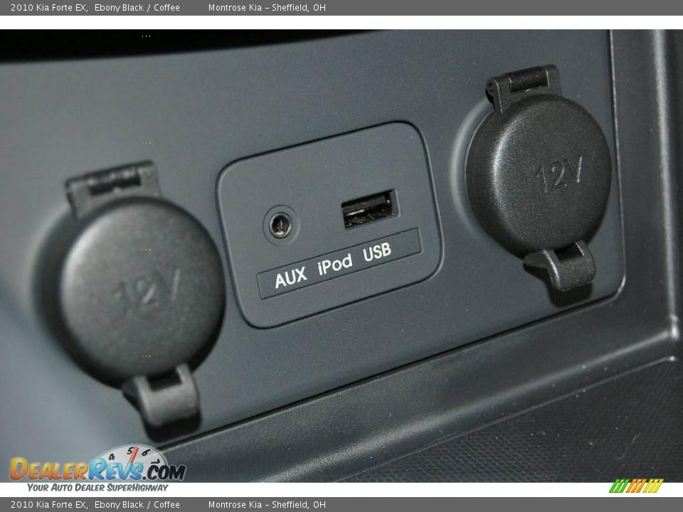 2010 Kia Forte EX Ebony Black / Coffee Photo #35