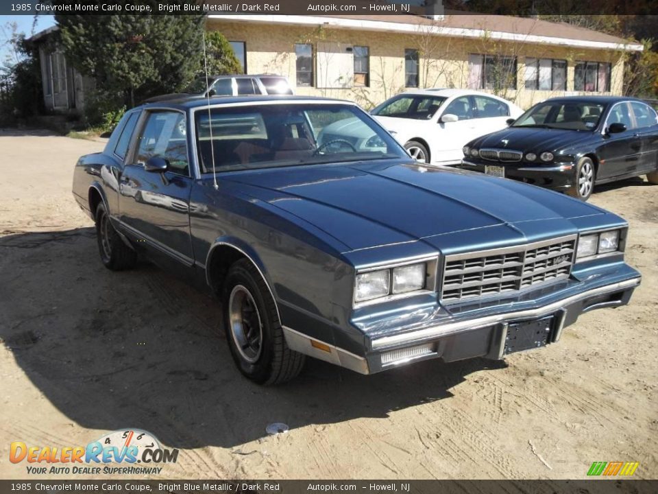 1985 Chevrolet Monte Carlo Coupe Bright Blue Metallic / Dark Red Photo #3