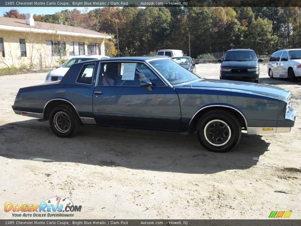 1985 Chevrolet Monte Carlo Coupe Bright Blue Metallic / Dark Red Photo #4