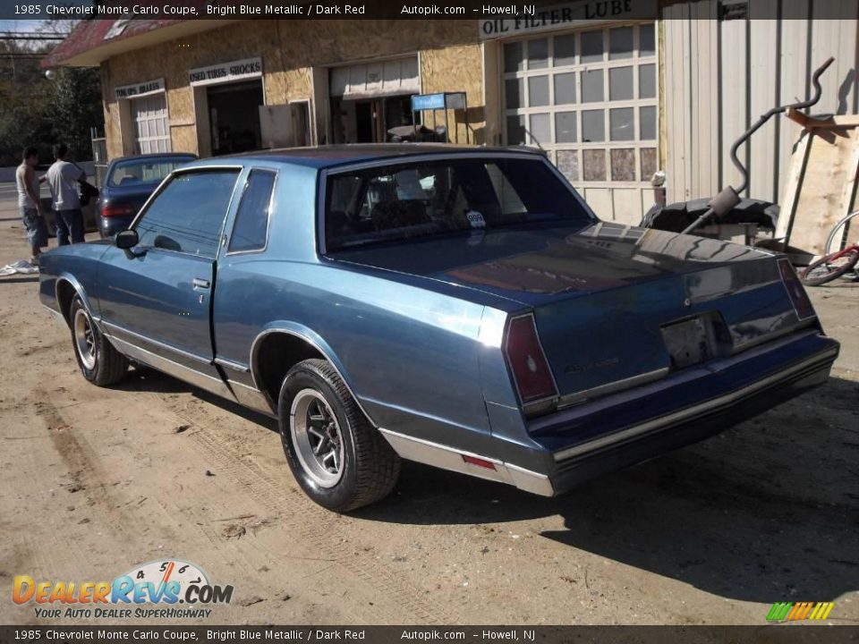 1985 Chevrolet Monte Carlo Coupe Bright Blue Metallic / Dark Red Photo #7