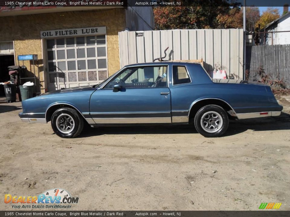 1985 Chevrolet Monte Carlo Coupe Bright Blue Metallic / Dark Red Photo #8