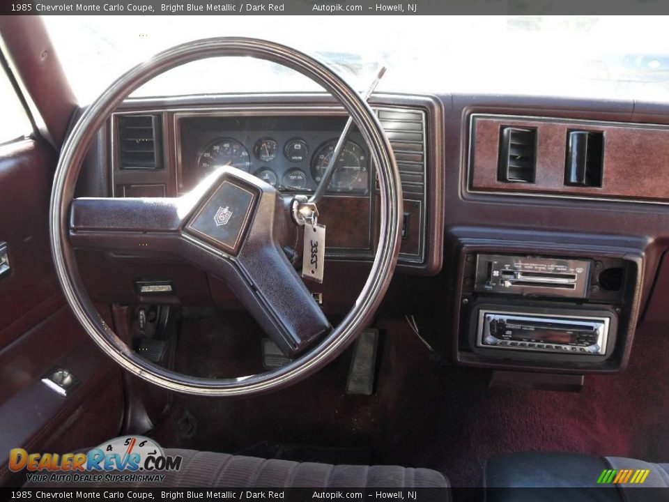 1985 Chevrolet Monte Carlo Coupe Bright Blue Metallic / Dark Red Photo #12