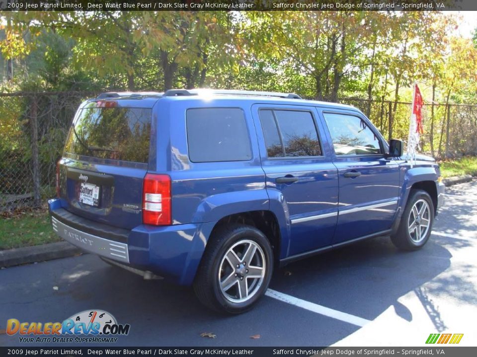 2009 Jeep Patriot Limited Deep Water Blue Pearl / Dark Slate Gray McKinley Leather Photo #5
