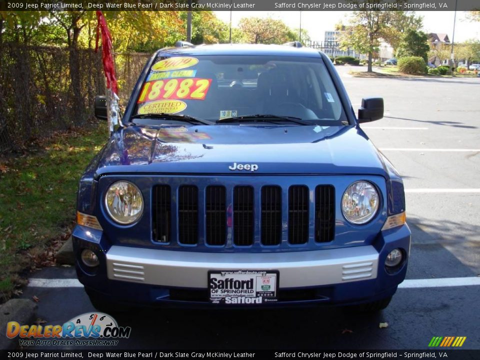 2009 Jeep Patriot Limited Deep Water Blue Pearl / Dark Slate Gray McKinley Leather Photo #8