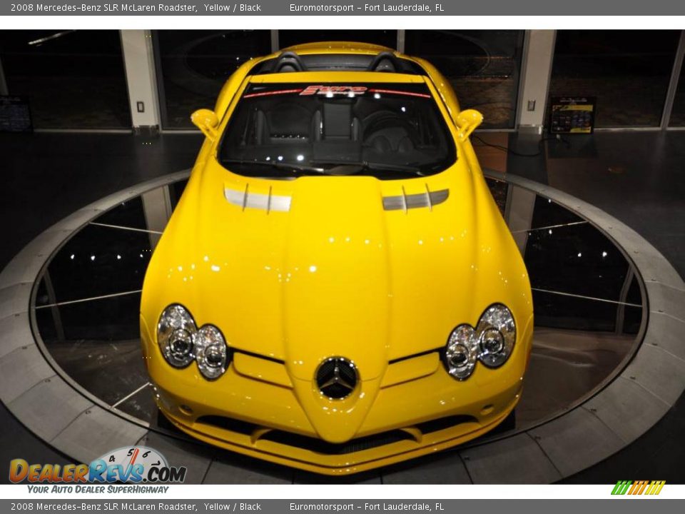 2008 Mercedes-Benz SLR McLaren Roadster Yellow / Black Photo #2