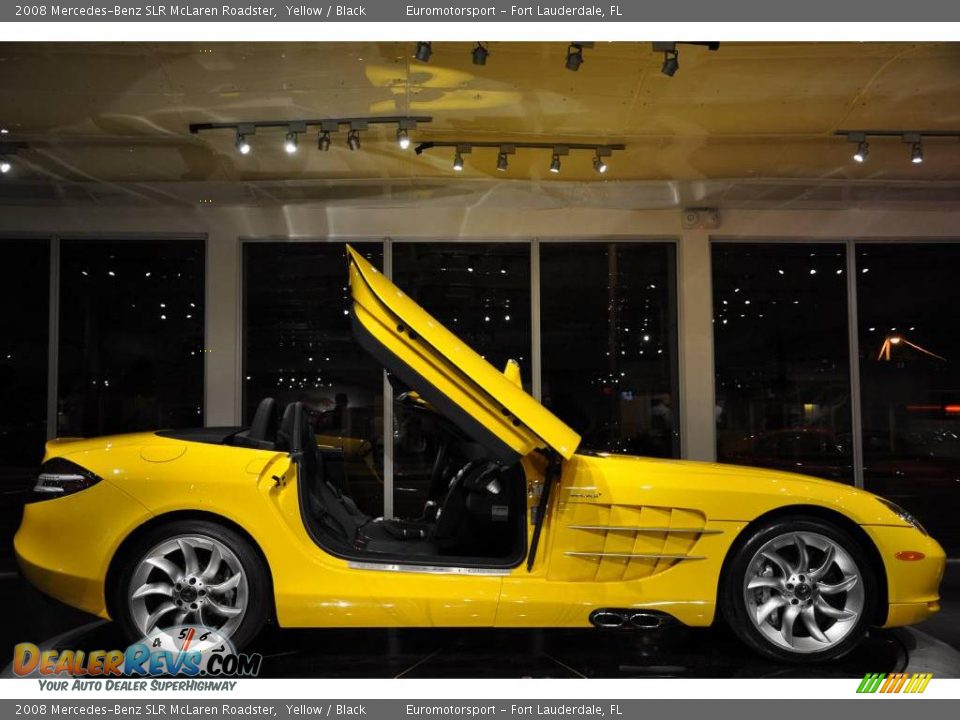 2008 Mercedes-Benz SLR McLaren Roadster Yellow / Black Photo #4