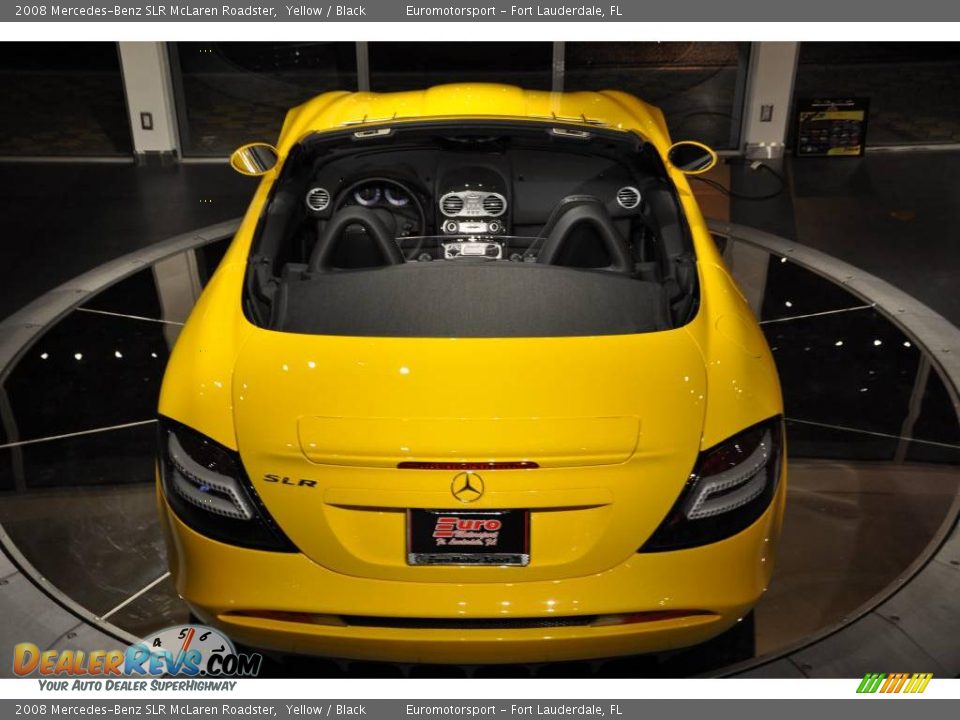 2008 Mercedes-Benz SLR McLaren Roadster Yellow / Black Photo #6