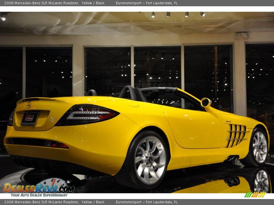 2008 Mercedes-Benz SLR McLaren Roadster Yellow / Black Photo #7