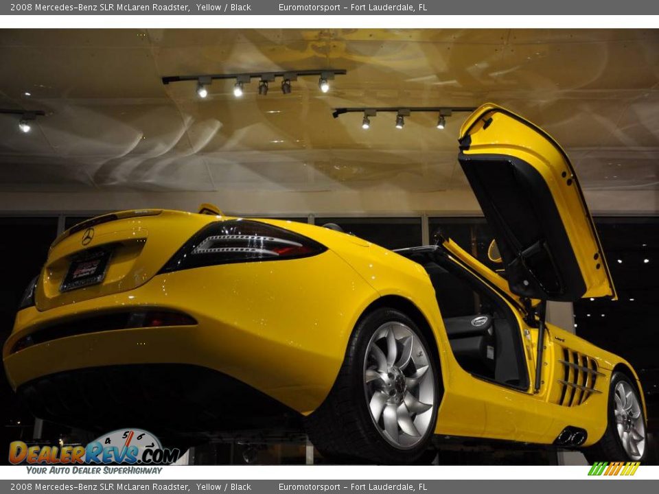 2008 Mercedes-Benz SLR McLaren Roadster Yellow / Black Photo #9