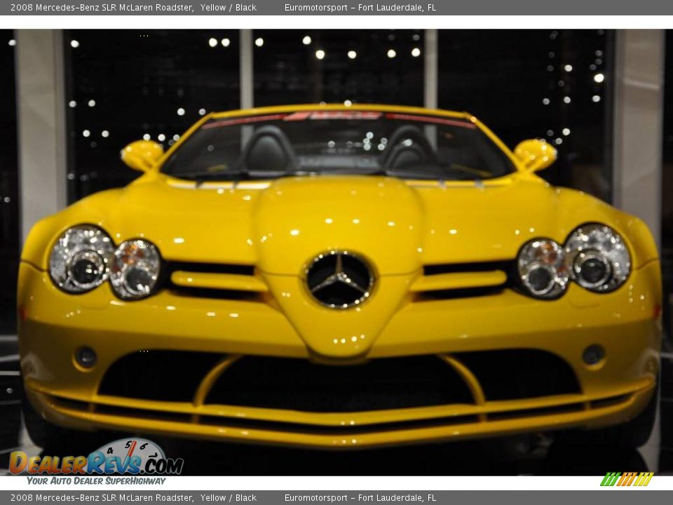 2008 Mercedes-Benz SLR McLaren Roadster Yellow / Black Photo #10