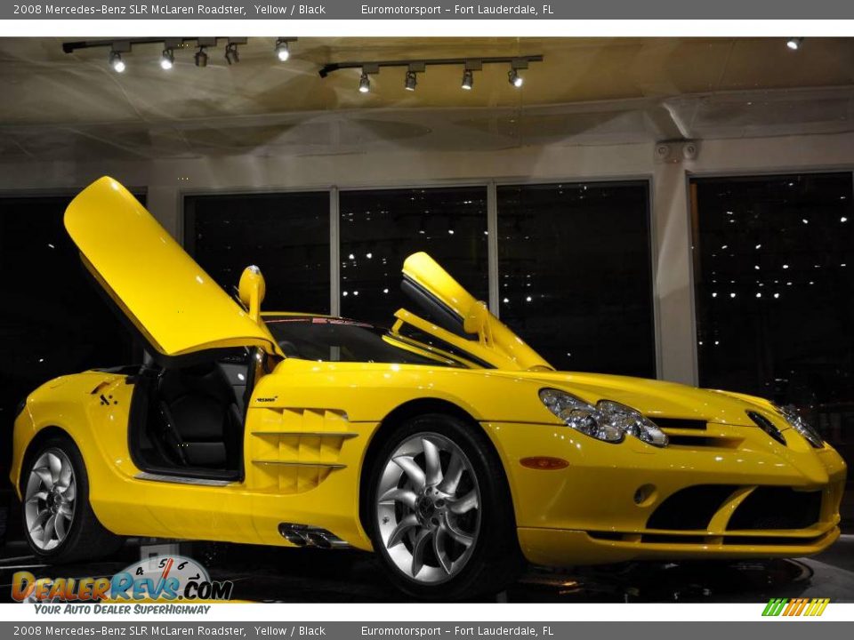 2008 Mercedes-Benz SLR McLaren Roadster Yellow / Black Photo #11