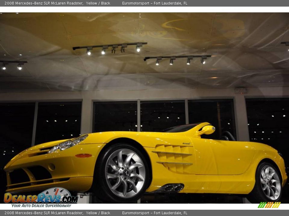 2008 Mercedes-Benz SLR McLaren Roadster Yellow / Black Photo #12