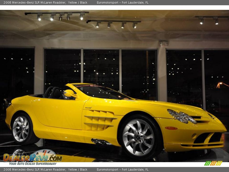 2008 Mercedes-Benz SLR McLaren Roadster Yellow / Black Photo #13