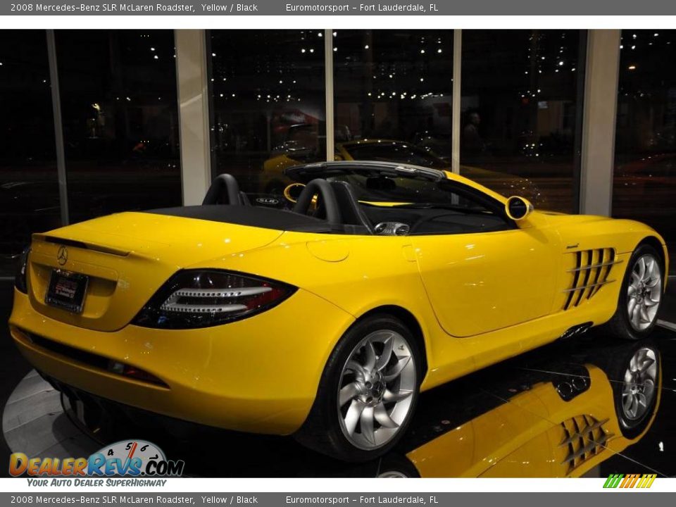 2008 Mercedes-Benz SLR McLaren Roadster Yellow / Black Photo #16