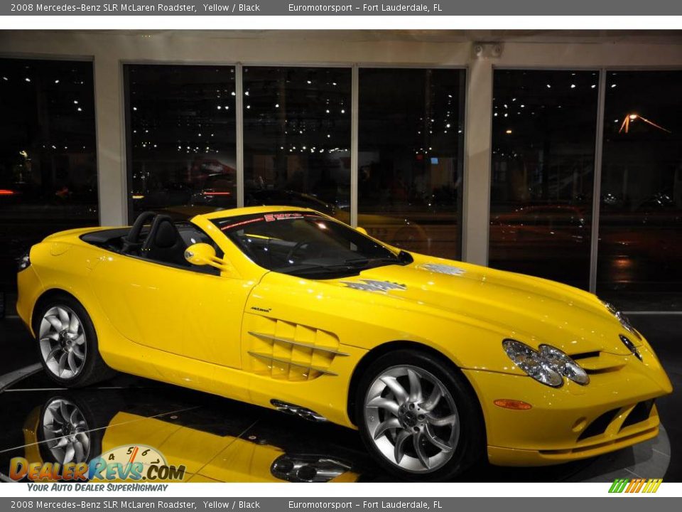 2008 Mercedes-Benz SLR McLaren Roadster Yellow / Black Photo #18