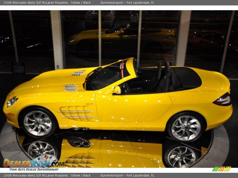 2008 Mercedes-Benz SLR McLaren Roadster Yellow / Black Photo #19