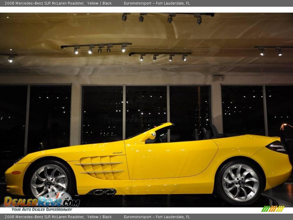 2008 Mercedes-Benz SLR McLaren Roadster Yellow / Black Photo #20