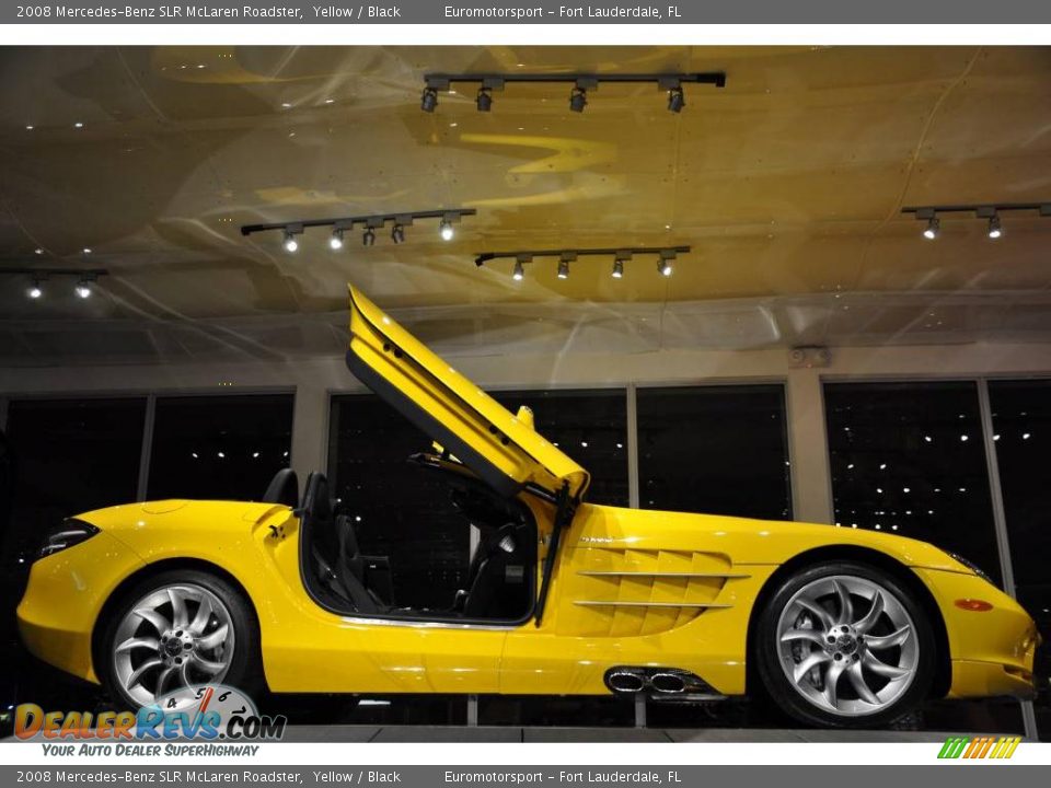 2008 Mercedes-Benz SLR McLaren Roadster Yellow / Black Photo #22