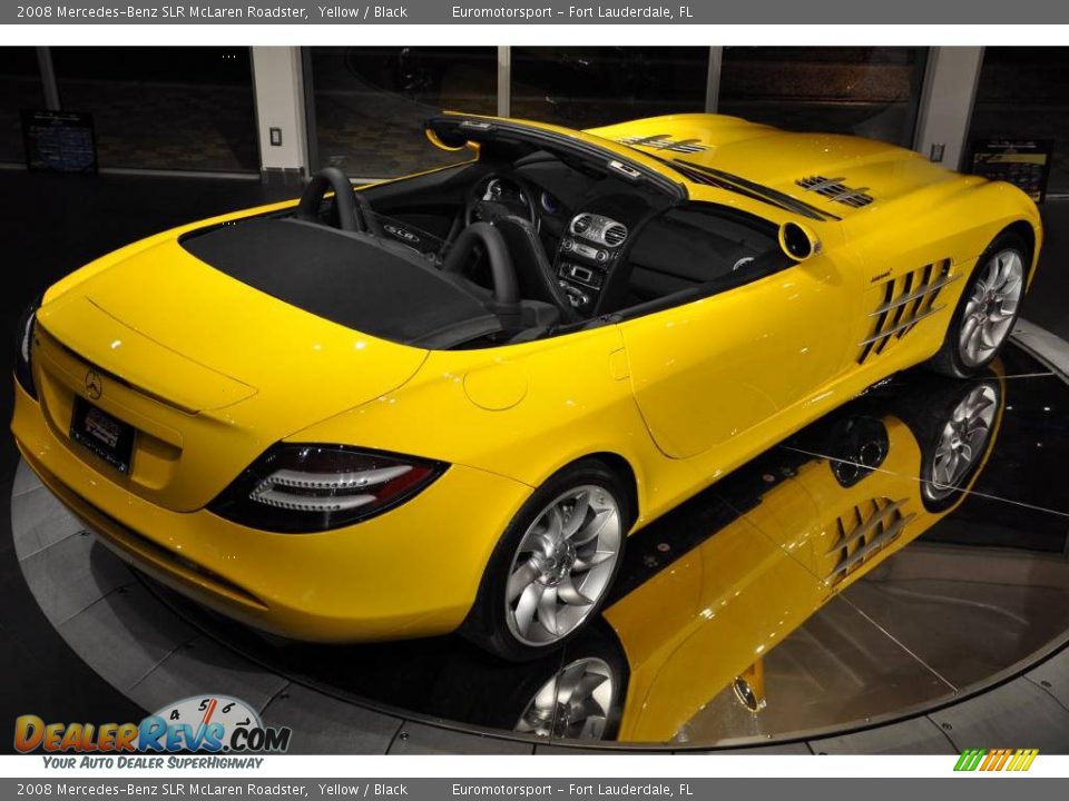 2008 Mercedes-Benz SLR McLaren Roadster Yellow / Black Photo #25