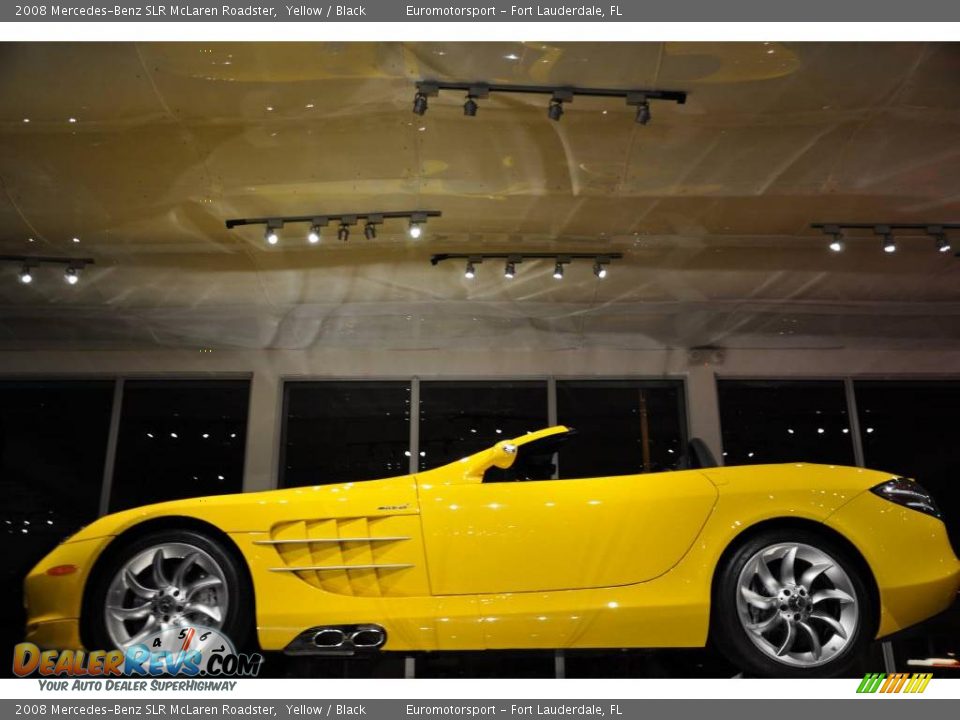 2008 Mercedes-Benz SLR McLaren Roadster Yellow / Black Photo #26
