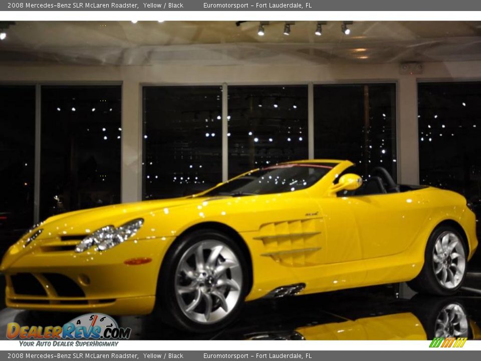 2008 Mercedes-Benz SLR McLaren Roadster Yellow / Black Photo #27