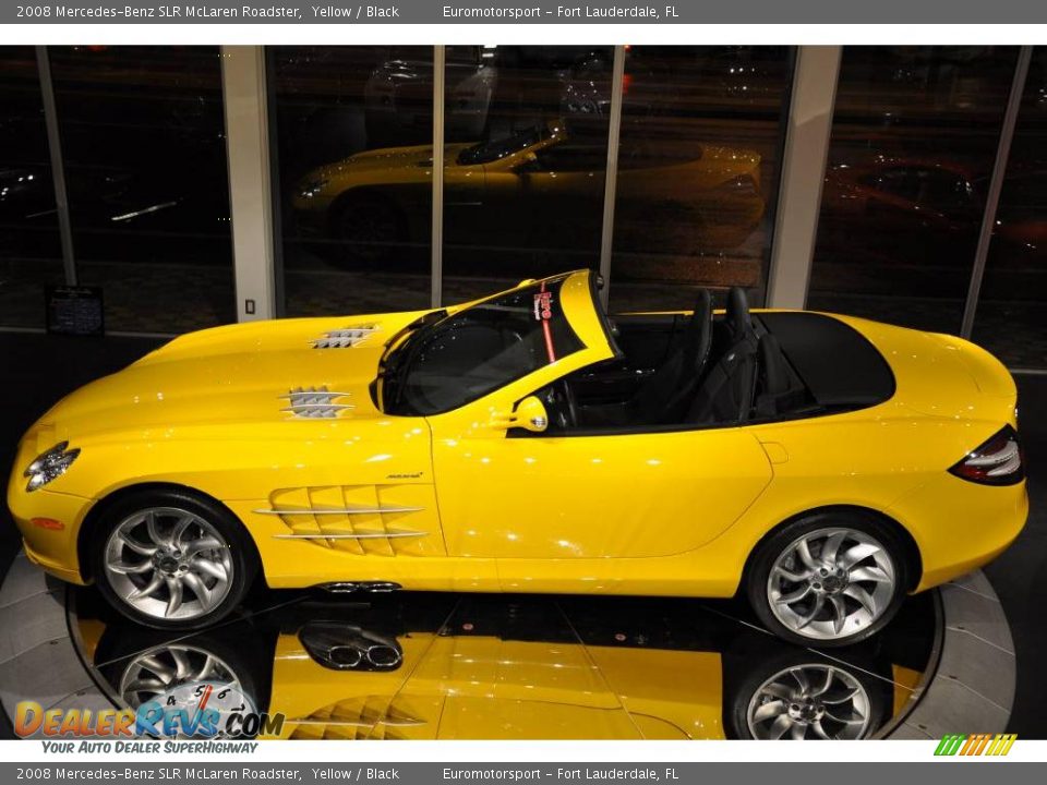 2008 Mercedes-Benz SLR McLaren Roadster Yellow / Black Photo #29