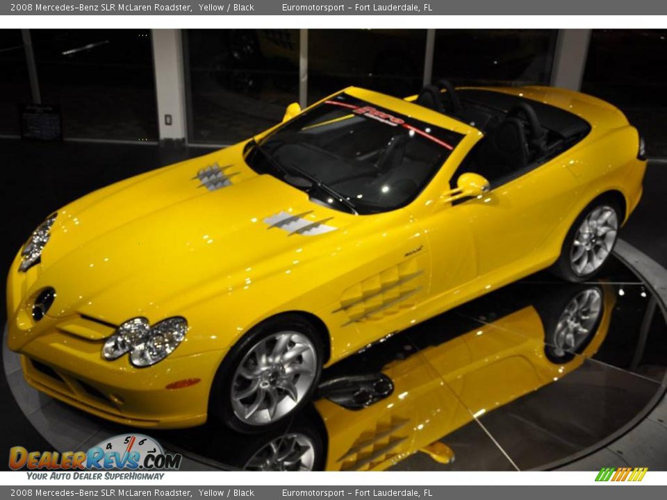 2008 Mercedes-Benz SLR McLaren Roadster Yellow / Black Photo #34