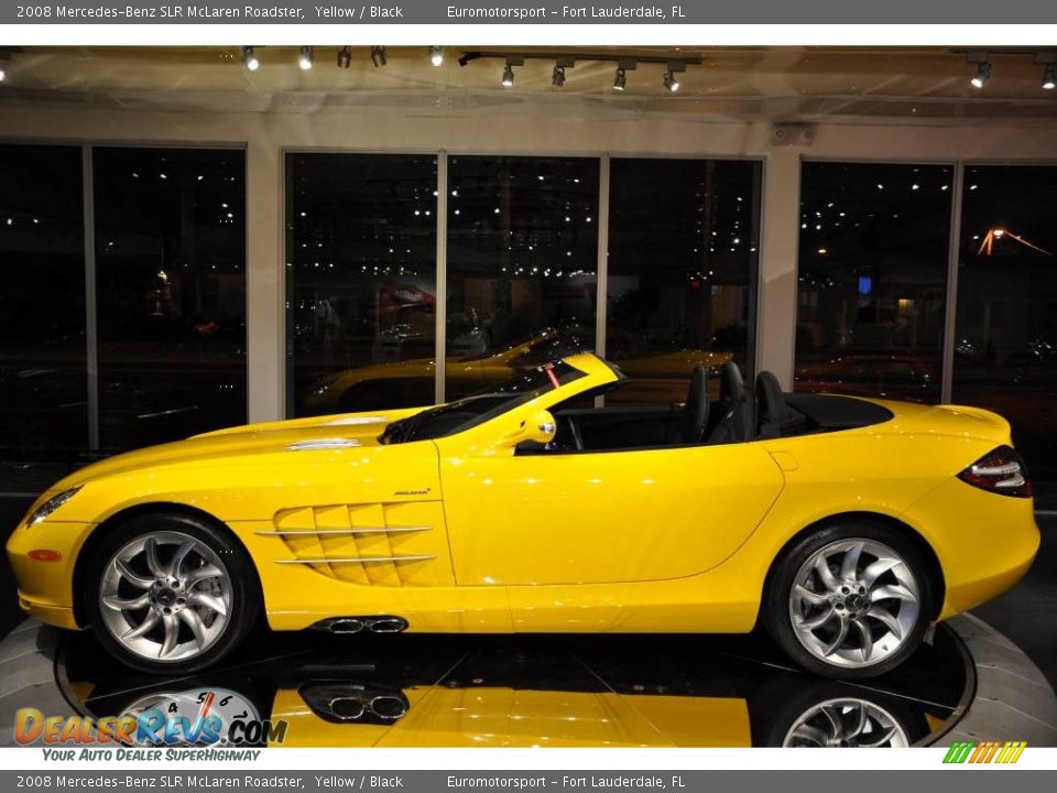 2008 Mercedes-Benz SLR McLaren Roadster Yellow / Black Photo #35