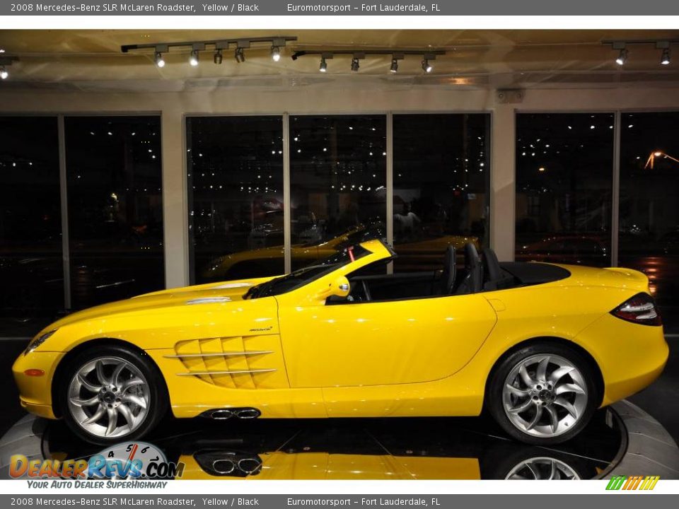 2008 Mercedes-Benz SLR McLaren Roadster Yellow / Black Photo #37