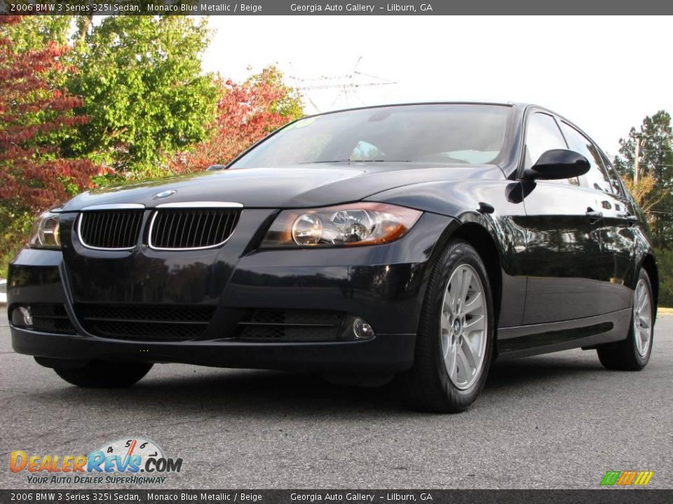 2006 BMW 3 Series 325i Sedan Monaco Blue Metallic / Beige Photo #24
