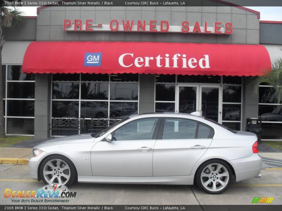 2006 BMW 3 Series 330i Sedan Titanium Silver Metallic / Black Photo #1