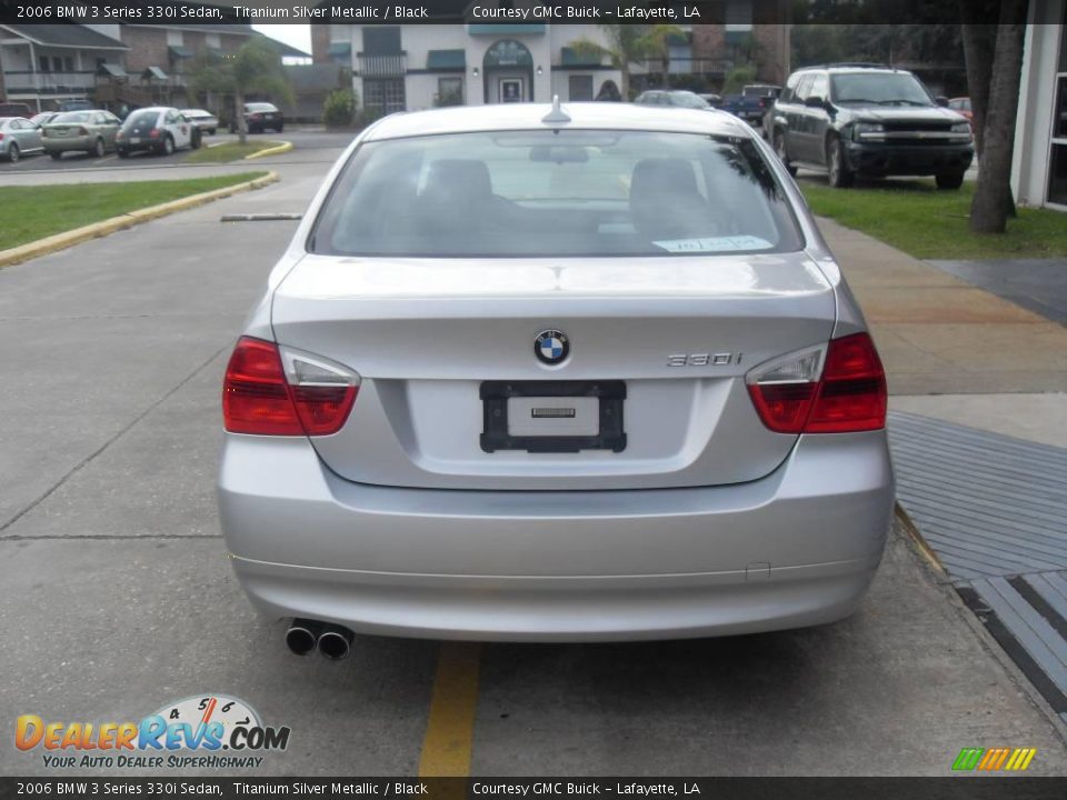 2006 BMW 3 Series 330i Sedan Titanium Silver Metallic / Black Photo #2