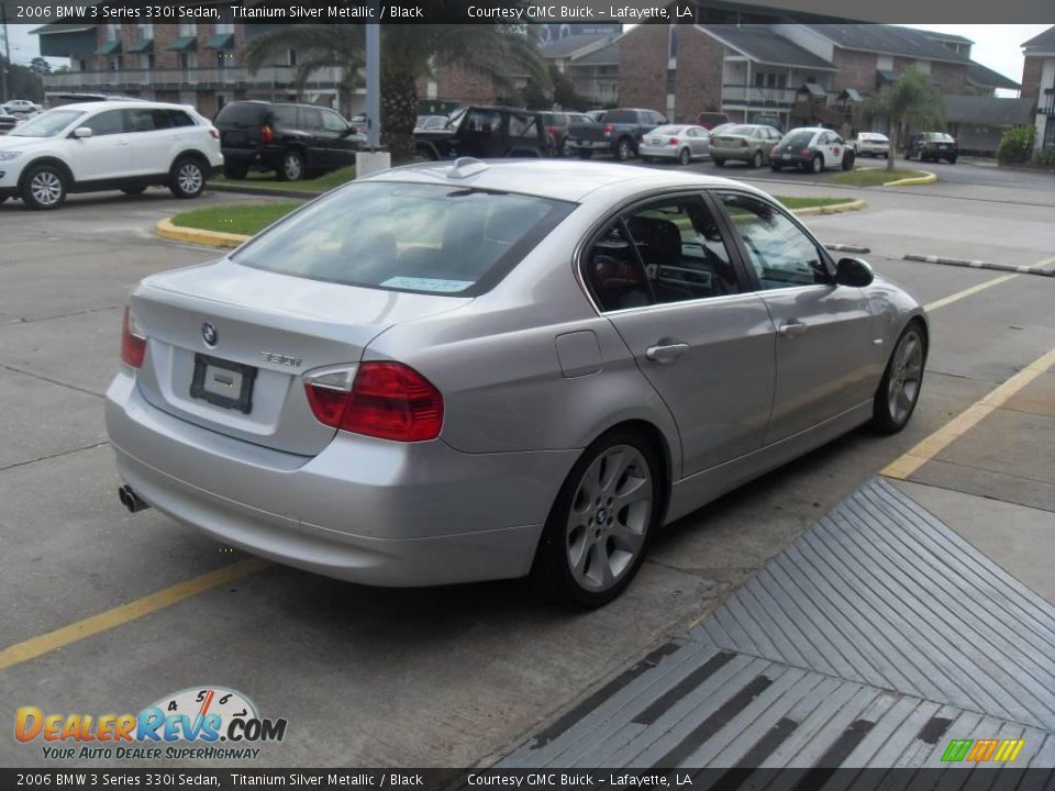 2006 BMW 3 Series 330i Sedan Titanium Silver Metallic / Black Photo #5