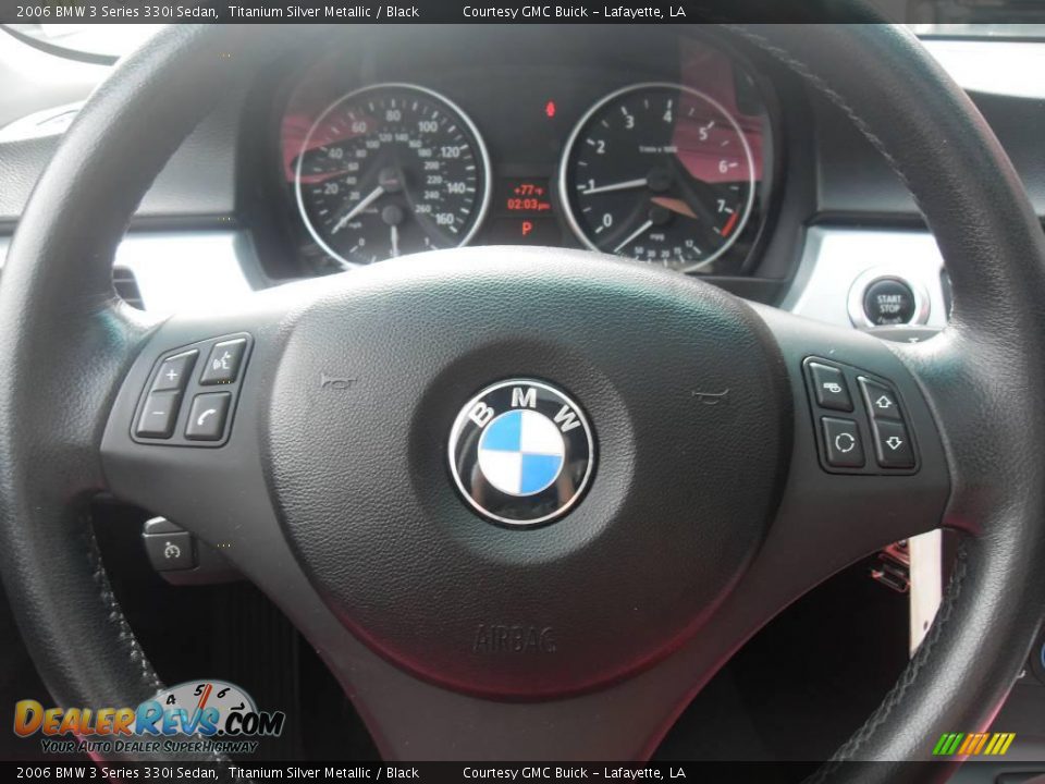 2006 BMW 3 Series 330i Sedan Titanium Silver Metallic / Black Photo #8