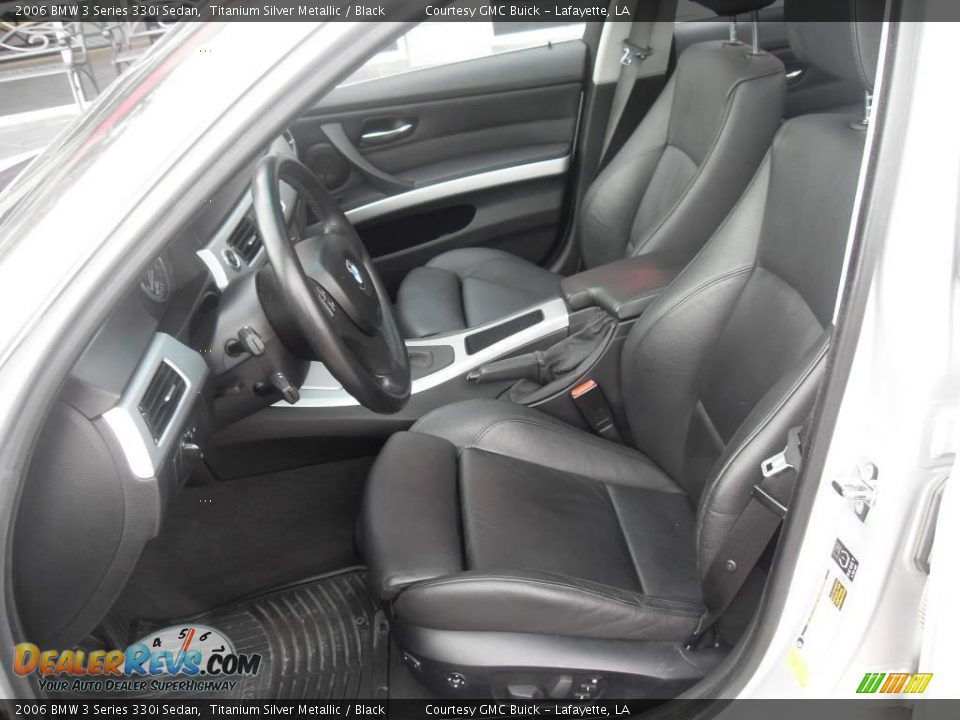2006 BMW 3 Series 330i Sedan Titanium Silver Metallic / Black Photo #14